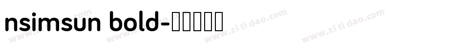nsimsun bold字体转换